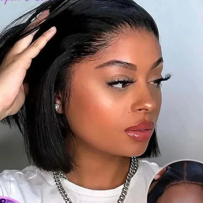 "Chrissy" Glueless Bob Transprent 4x4 Lace Closure Human Hair Wig