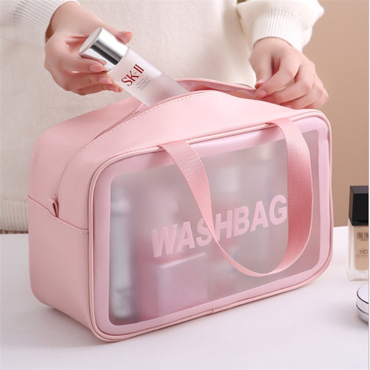 "Lady Washbag" Portable Travel Transparent Waterproof Beauty Case